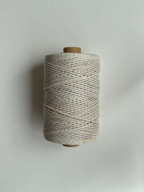 Offwhite with Golden Zari 2mm Twisted