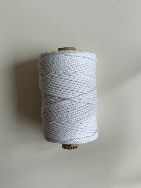 White 3mm Twisted