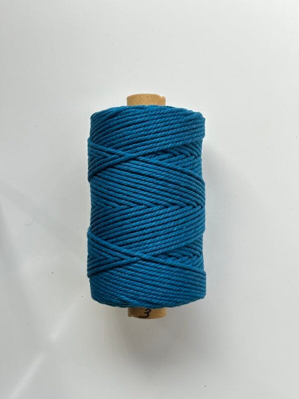 Dark Peacock Blue 4mm Twisted