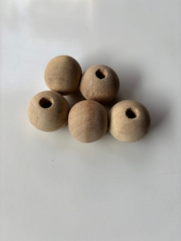 Wooden Beads 30mm - Pack of 10 beads