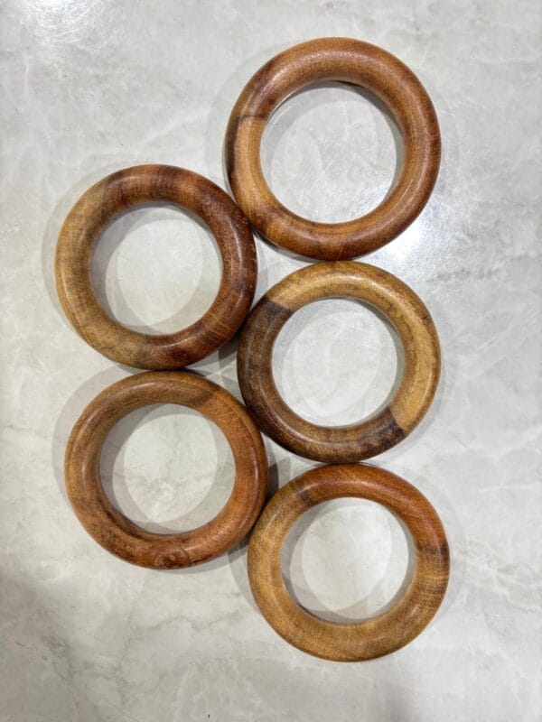 Wooden Rings 70mm - Pack of 5 rings
