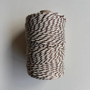 Offwhite with Copper Zari 3mm Twisted