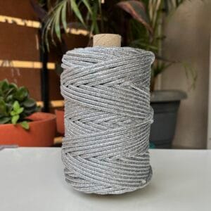 Silver zari 3mm braided