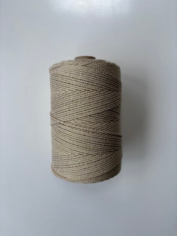 Offwhite with Double Golden Zari 2mm Twisted