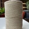Offwhite with Double Golden Zari 2mm Twisted