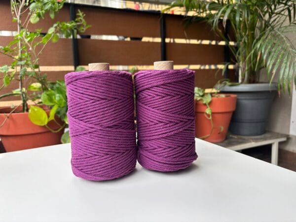 Plum Purple 4mm Twisted Ply